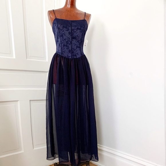 Victoria's Secret Dresses & Skirts - Victoria’s Secret Vintage Navy Night Gown Size M